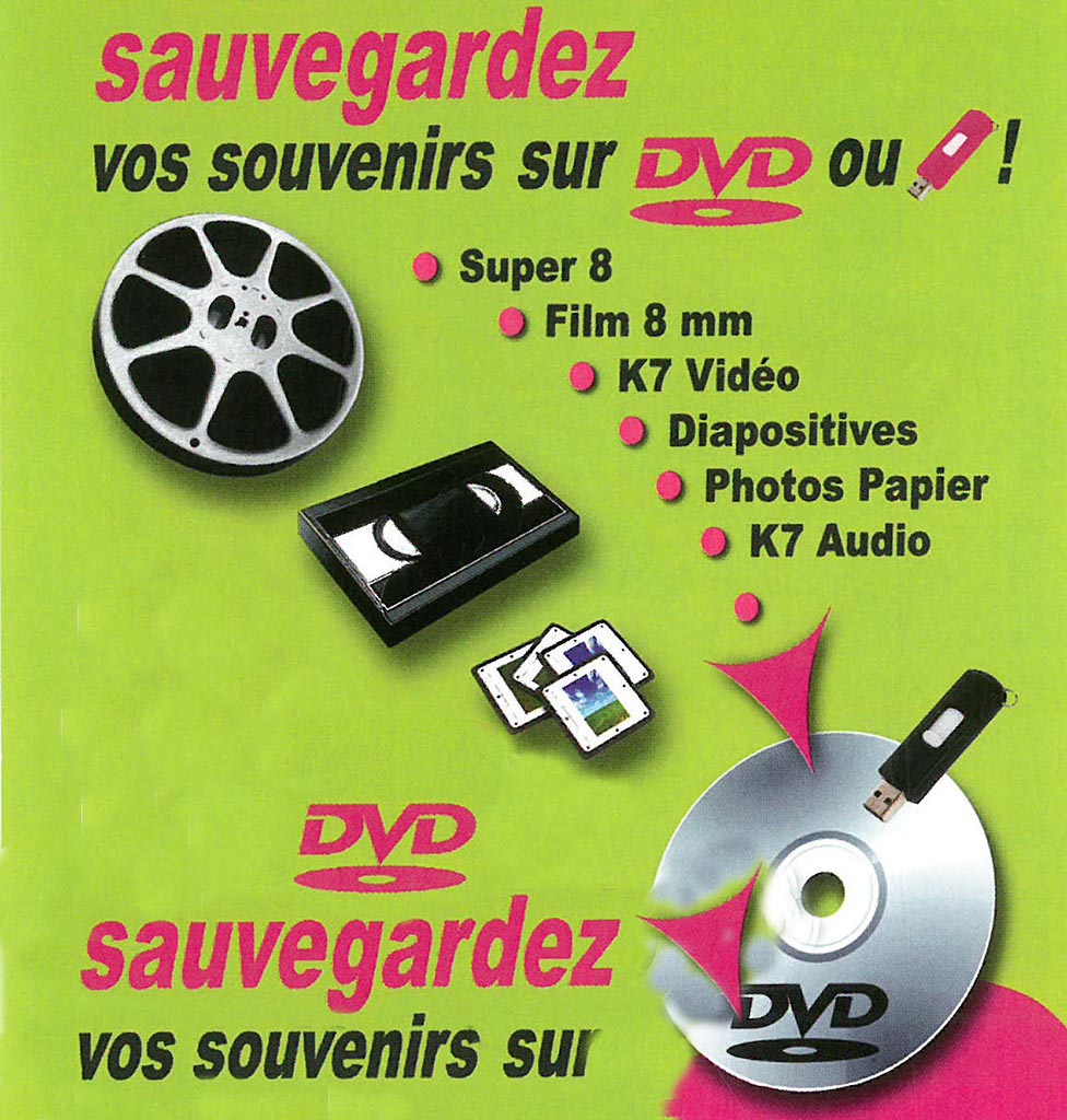 Sauvegardes sur DVD ou clé USB